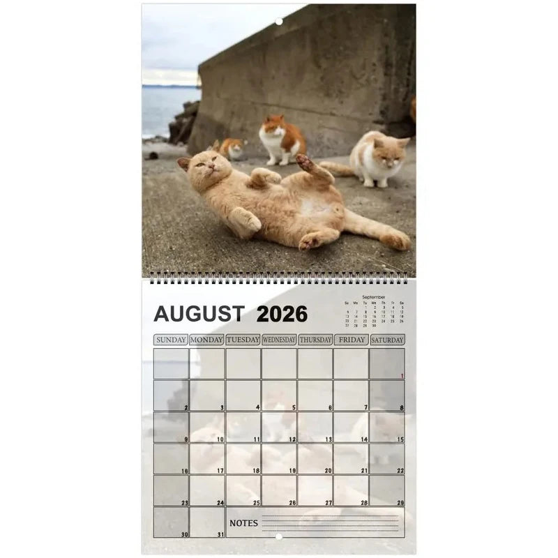 Cat Butt Calendar 2026 12 Monthly Funny Cat Tail Wall Calendar Family Planner Scheduling Tool For Living Room Bedroom