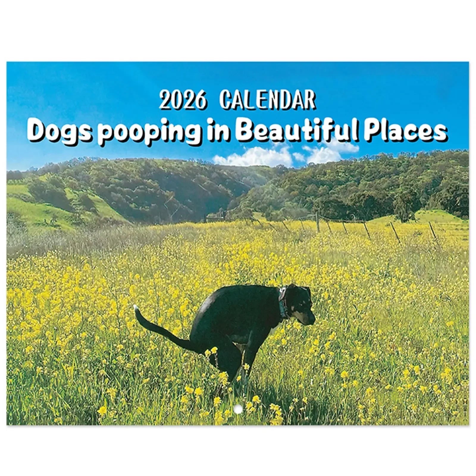 Pooping Dog Calendar 2026