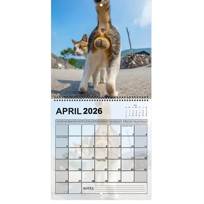 Cat Butt Calendar 2026 12 Monthly Funny Cat Tail Wall Calendar Family Planner Scheduling Tool For Living Room Bedroom